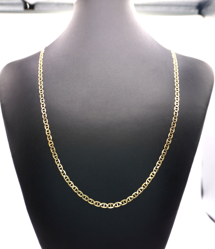 14K YELLOW GOLD MARINER LINK NECKLACE