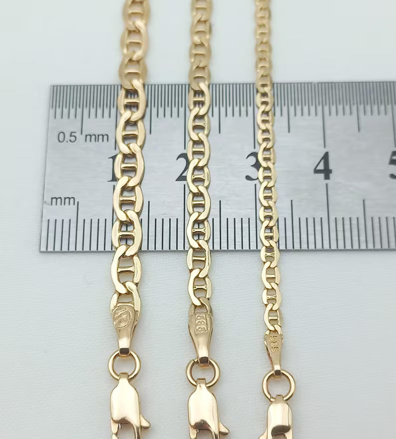 SOLID MARINER BRACELETS 10K / 14K YELLOW GOLD