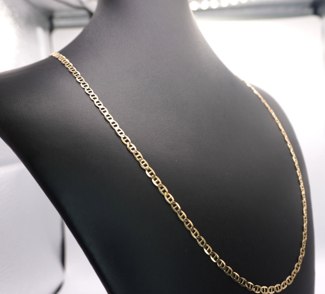 14K YELLOW GOLD MARINER LINK NECKLACE