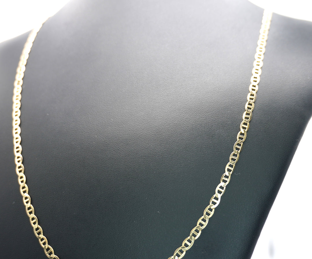 14K YELLOW GOLD MARINER LINK NECKLACE