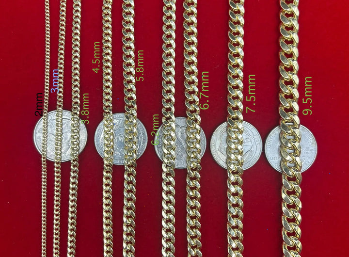 SEMI SOLID MIAMI CUBAN 10K /14K YELLOW GOLD BRACELETS