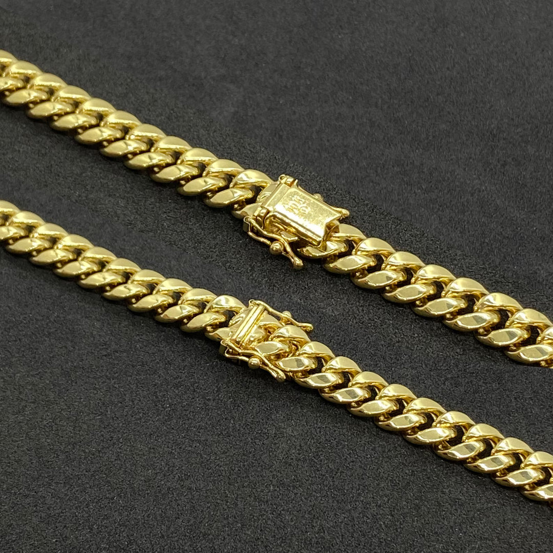 SEMI SOLID MIAMI CUBAN 10K /14K YELLOW GOLD BRACELETS
