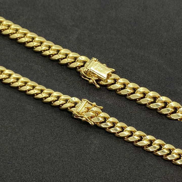 SEMI SOLID MIAMI CUBAN 10K /14K YELLOW GOLD BRACELETS