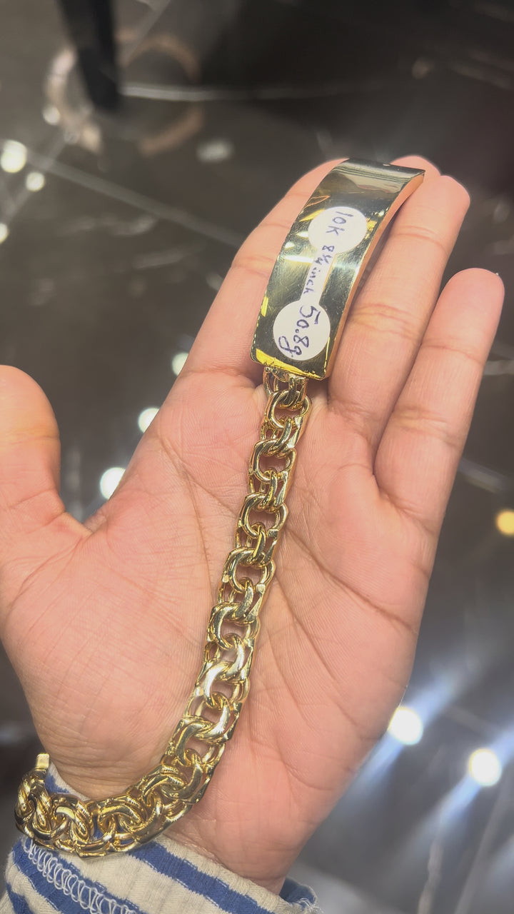 10K Y/G CHINO ID BRACELET