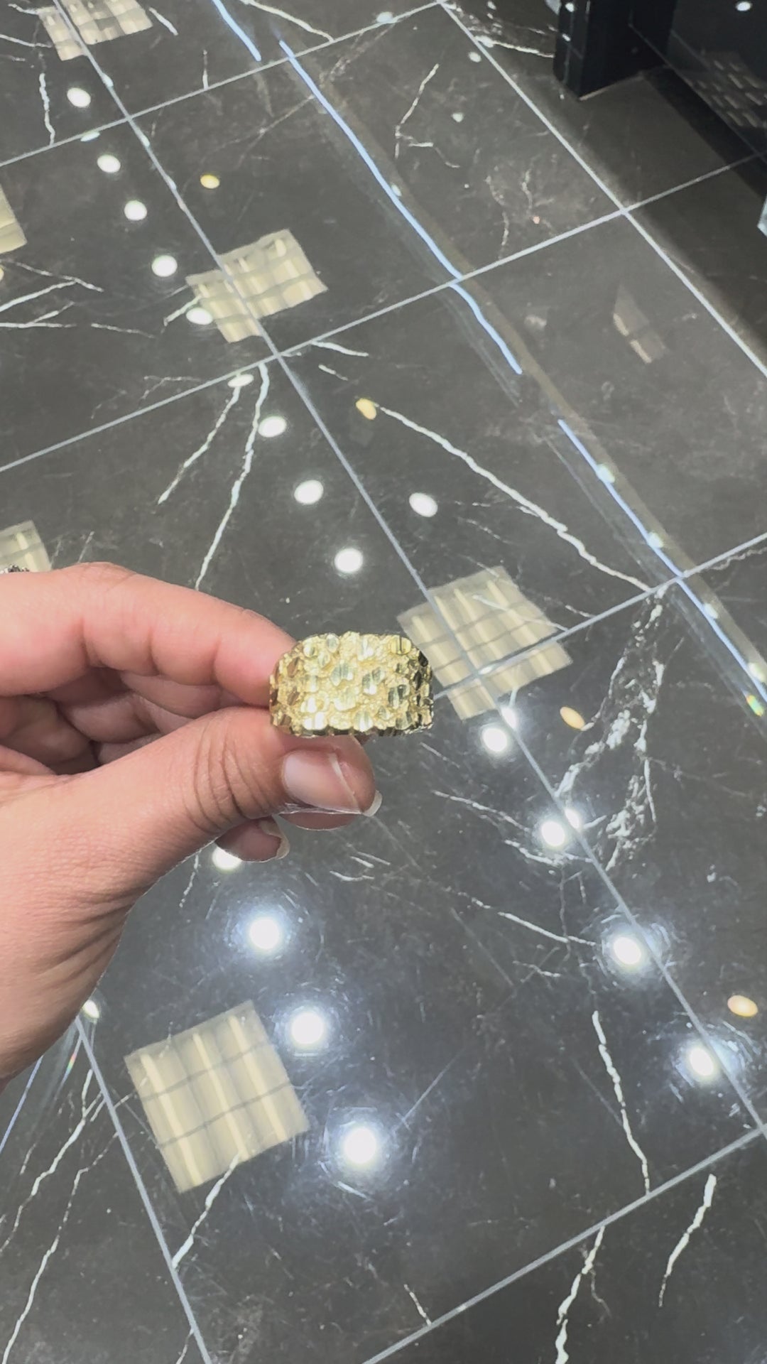 10K Y/G NUGGET RING