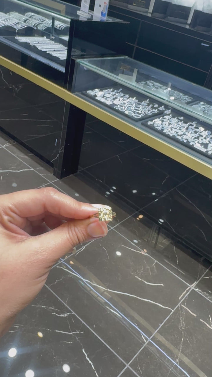 10K SQUARE NUGGET RING
