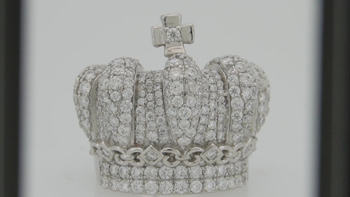 925 SILVER MOISSANITE 4.72CTW CROWN RING