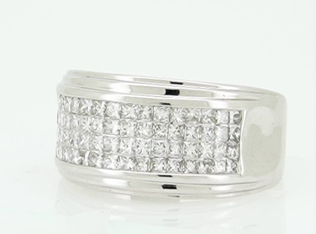 14KT W/G 2.00CTW DIAMOND MENS RING