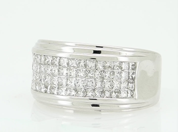 14KT W/G 2.00CTW DIAMOND MENS RING