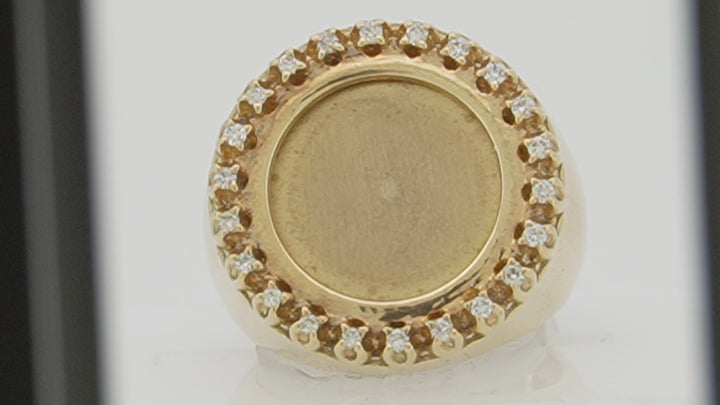 10K YELLOW GOLD 0.28CTW PICTURE DIAMOND RING