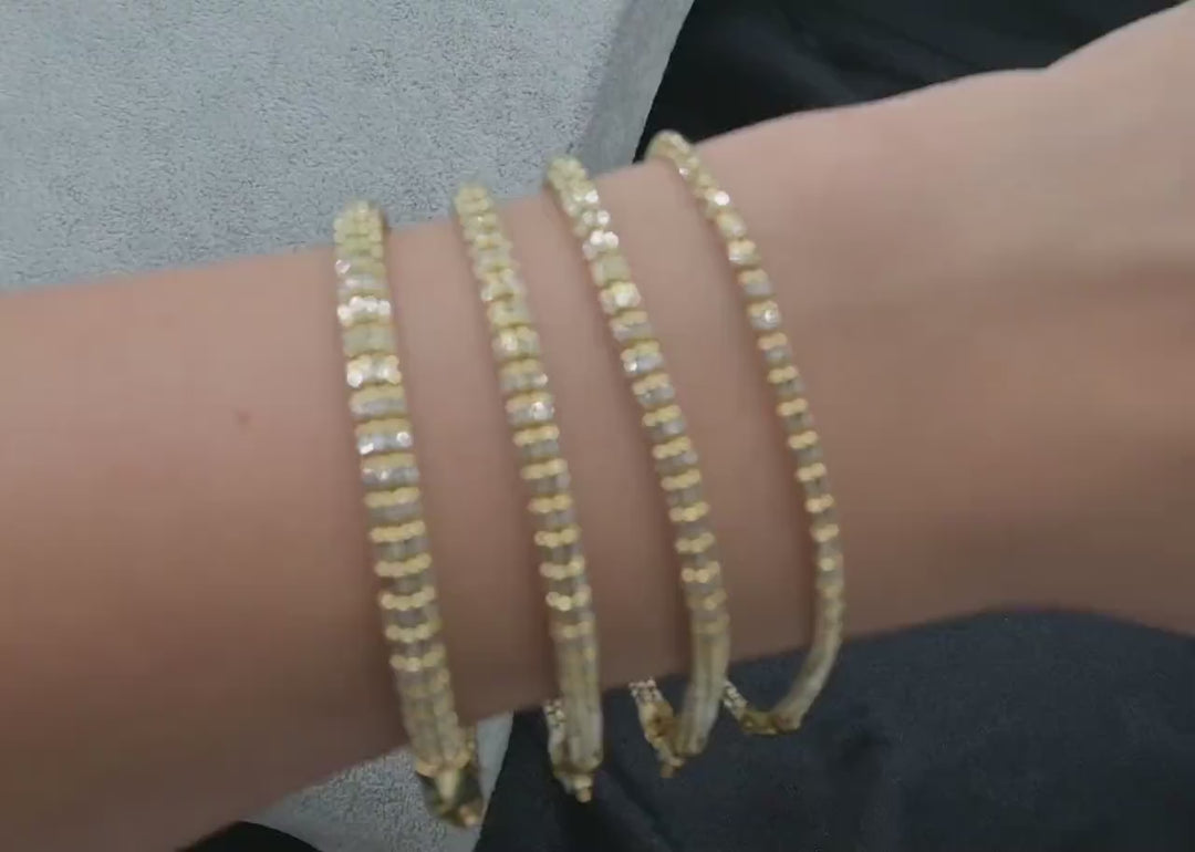 GOLD ICE BRACELETS 10K / 14K YELLOW GOLD