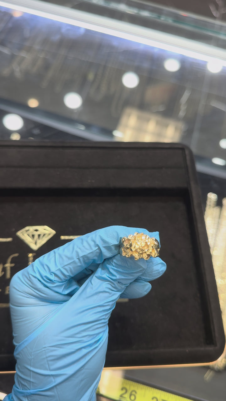 10K NUGGET RING