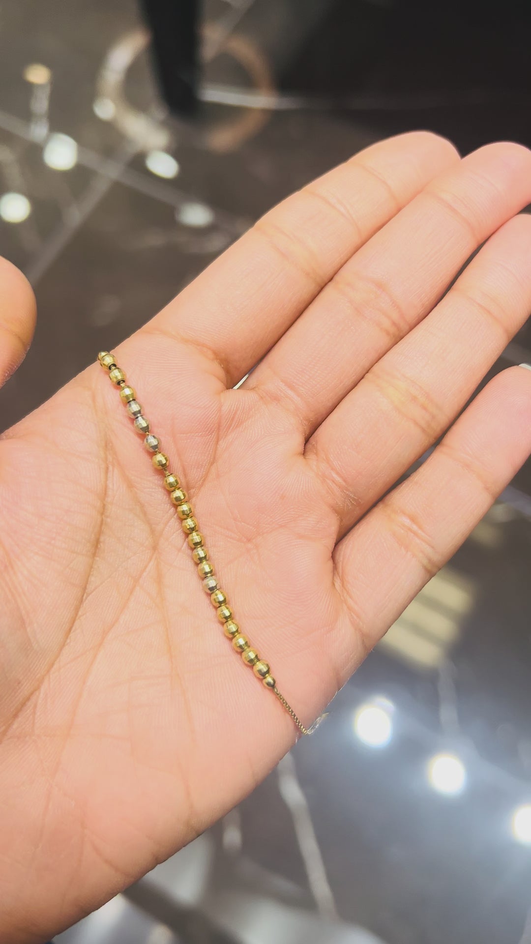 14K YELLOW AND WHITE GOLD FANCY BOX BRACELET