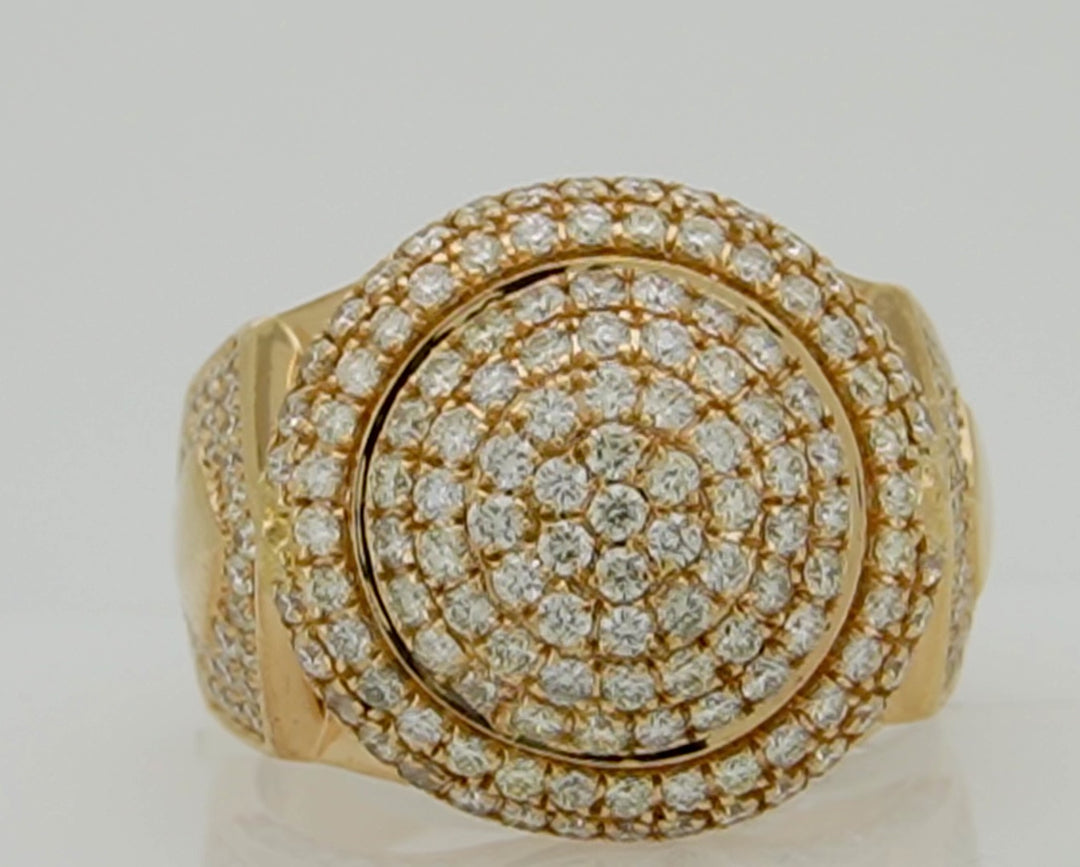 14K Y/G 1.50CTW DIAMOND MENS RING