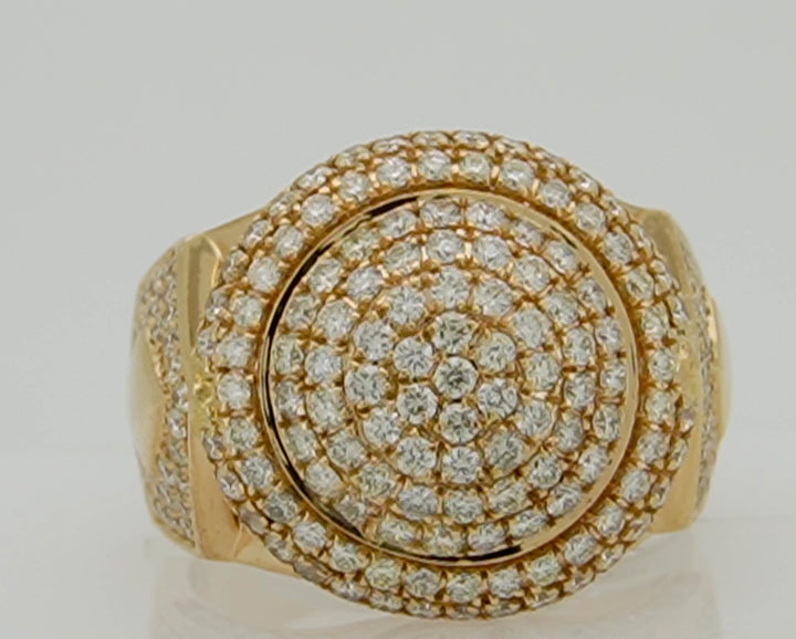14K Y/G 1.50CTW DIAMOND MENS RING