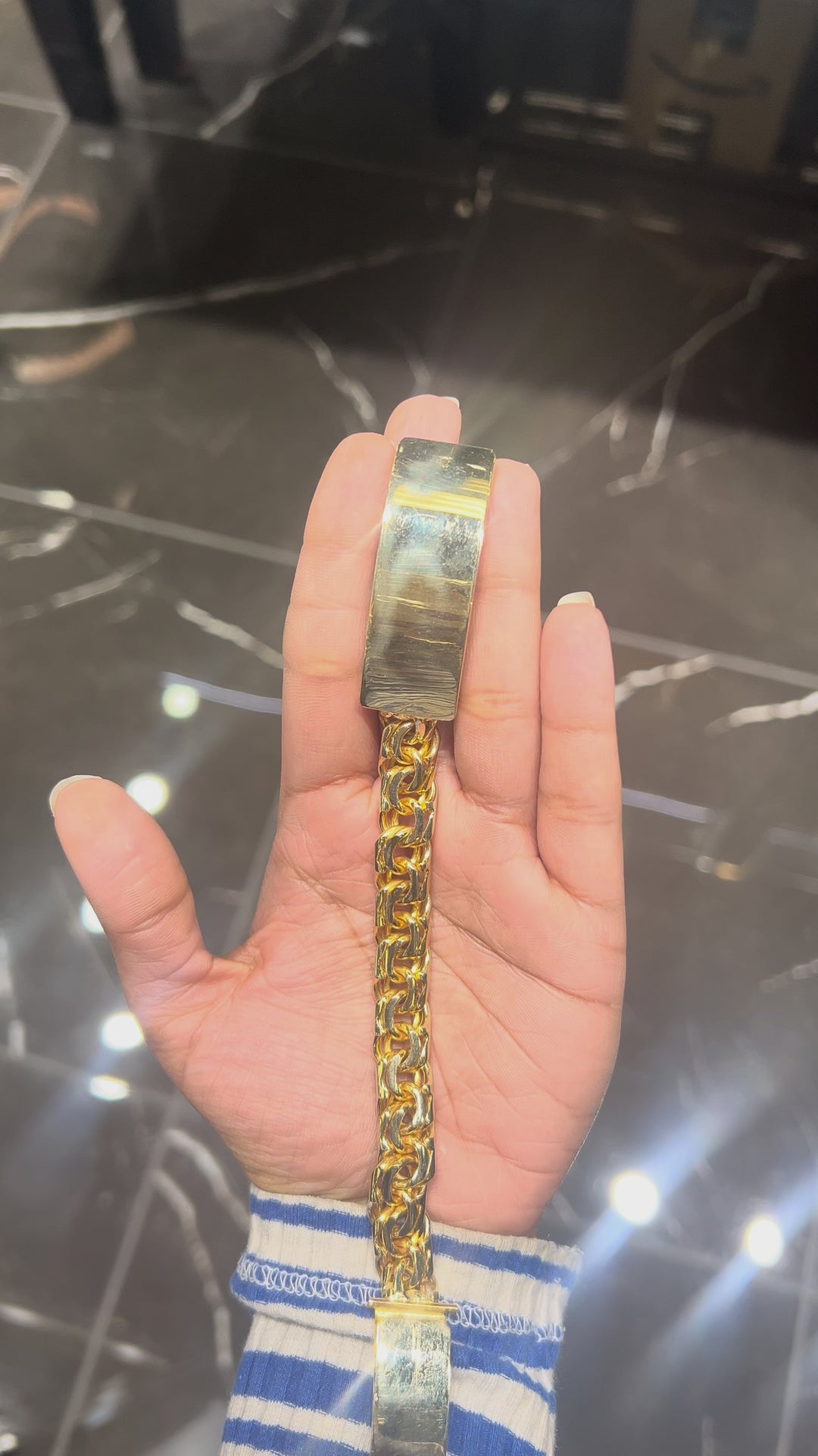 10K Y/G CHINO ID BRACELET