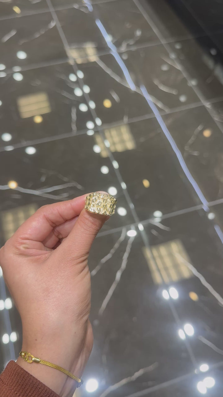10K NUGGET RING