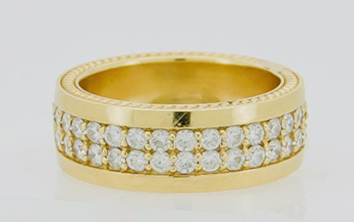 14KT Y/G 1.50CT DIAMOND MENS RING
