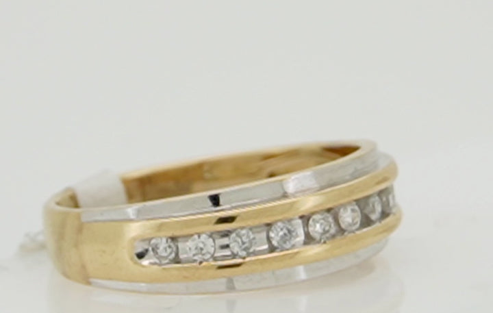 10K W/G 0.24CT DIAMOND MENS RING