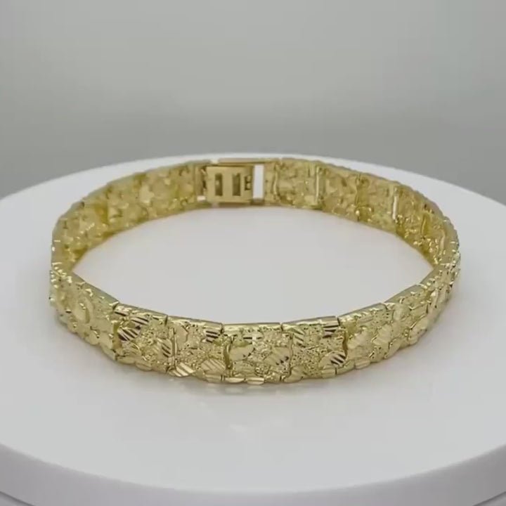 NUGGET BRACELETS 10K / 14K YELLOW GOLD