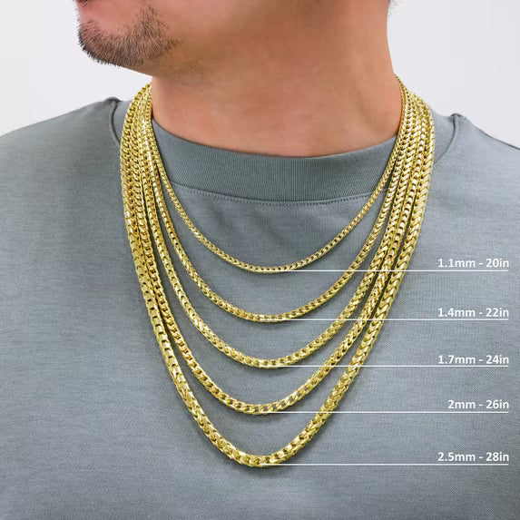 GOLD SOLID FRANCO CHAINS 10K / 14K