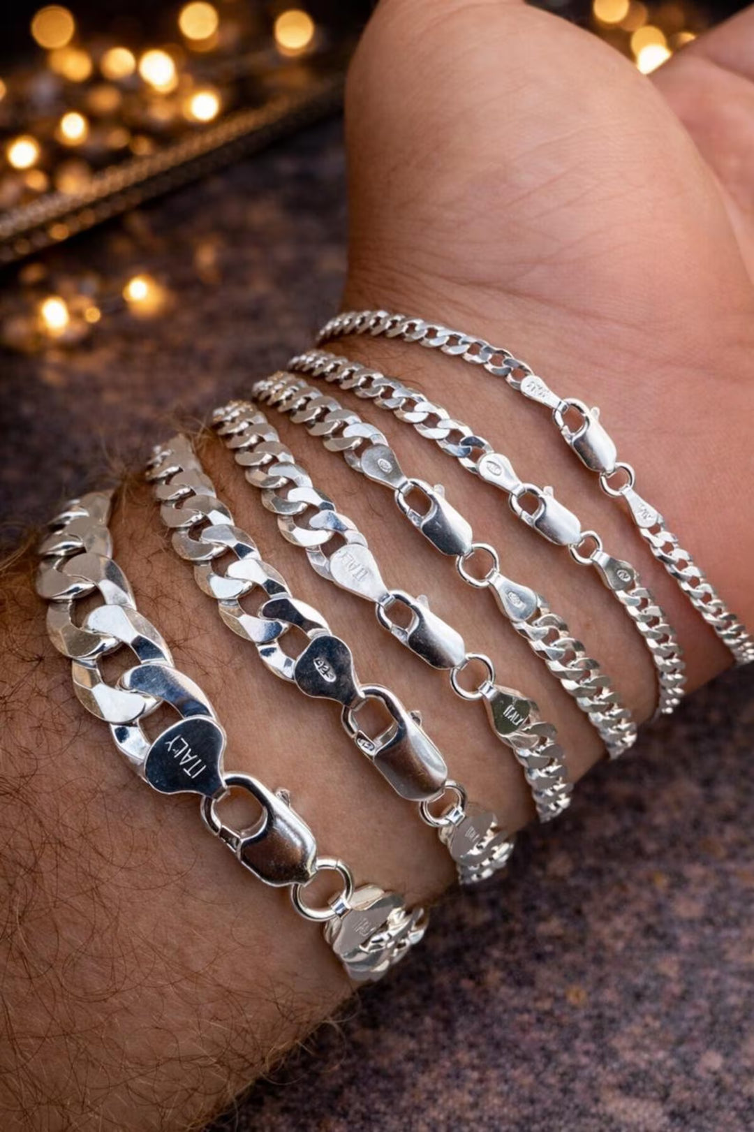 925 STERLING SILVER CUBAN BRACELETS