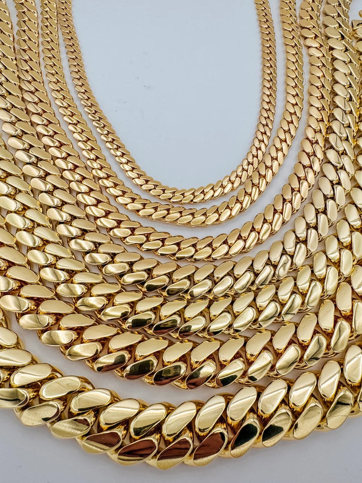 GOLD SOLID MIAMI CUBAN LINK CHAIN 10K / 14K