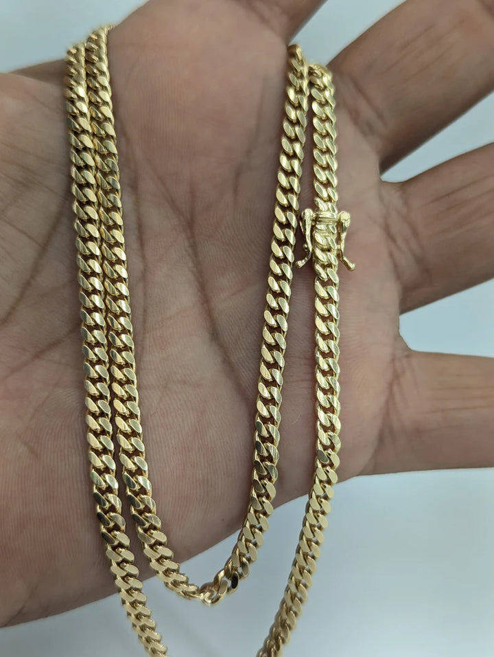 GOLD SOLID MIAMI CUBAN LINK CHAIN 10K / 14K