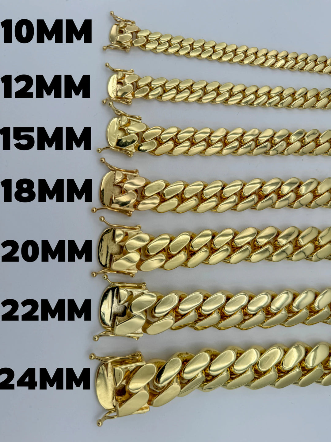 SOLID MIAMI CUBAN 10K /14K YELLOW GOLD BRACELETS